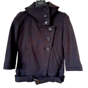 Anthropologie Community Aritzi Moto Bomber Jacket Sz S Organic Cotton Black